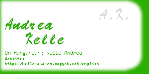 andrea kelle business card